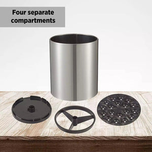 Rotating Stainless Steel Utensil Holder | حامل أدوات مطبخ دوار