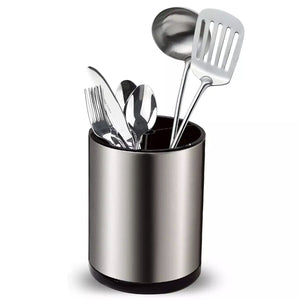 Rotating Stainless Steel Utensil Holder | حامل أدوات مطبخ دوار