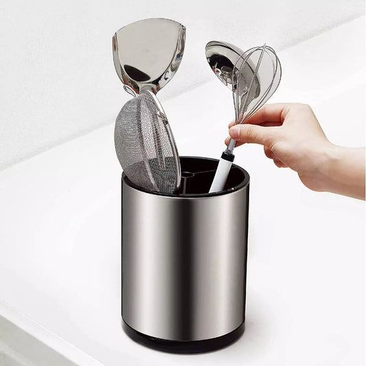 Rotating Stainless Steel Utensil Holder | حامل أدوات مطبخ دوار